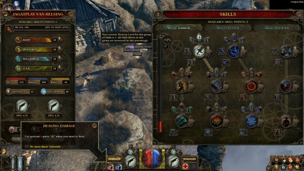 Review The Incredible Adv. of Van Helsing: Menantang dan Menyenangkan! 4 Seperti ARPG isometrik klasi, Anda bisa menciptakan karakteristik Van Helsing dengan bebas lewat sistem atribut point dan skill point yang masing-masing menawarkan kelebihan dan kelemahan masing-masing.