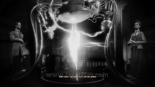 Review Bioshock Infinite – Burial at Sea Eps.1: Selamat Datang Kembali Rapture! 10 Tidak sengaja membunuh Elizabeth dari usaha penculikannya, Comstock dari semesta ini tidak pernah membagun Columbia. Penyesalannya membuatnya meminta kedua Luteces untuk menghapus ingatan dan melemparkannya ke dunia yang baru sebagai Booker, yang notabene merupakan Rapture yang Anda kunjungi. Oleh karena itu, ia tidak terpengaruh oleh aksi Elizabeth di ending Infinite original.