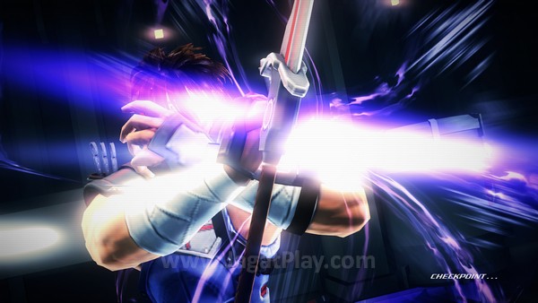 Review Strider: Kebangkitan Kembali si Ninja Biru! 3 Seiring dengan progress permainan, Hiryu akan mendapatkan kekuatan ekstra dengan fungsi unik.