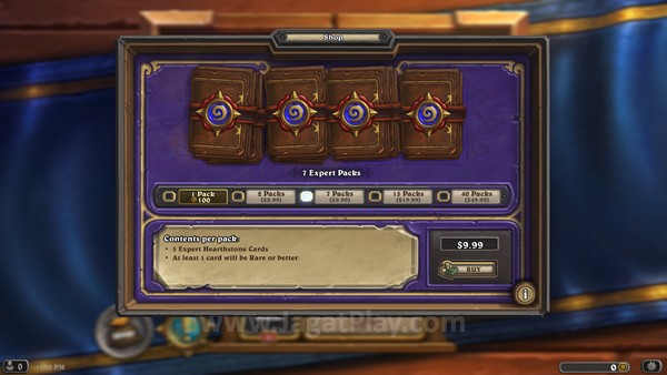 Seperti game free to play pada umumnya, Hearthstone juga hadir dengan sistem microstransactions - untuk membeli Expert Pack. 