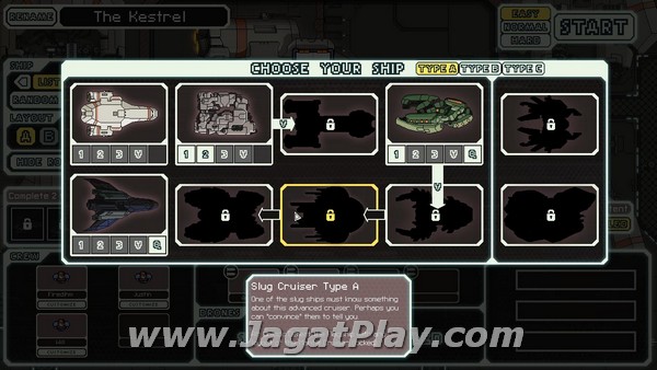 Daftar kapal yang ada di FTL: Advanced Edition.