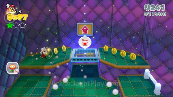 GamePad juga dioptimalisasi, tidak hanya sekedar menawarkan layar kedua untuk off-tv play. Sebagai contoh? Anda harus meniup GamePad Anda untuk membuat platform berbasis kipas ini terbang. 