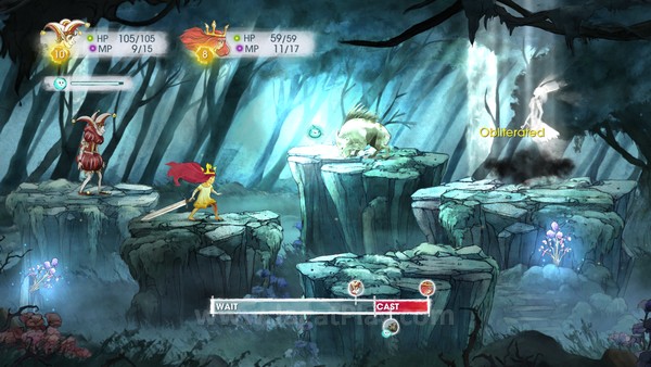 Review Child of Light: RPG “Jepang” yang Berbeda! 5 Satu hal unik lain adalah fakta bahwa Anda harus lebih aktif dengan memanfaatkan sang kunang-kunang, Igniculus. Menyalakannya di dekat musuh akan memperlambat ATB mereka, sementara di dekat karakter Anda akan memberikan efek regen. Aksi Igniculus akan dibatasi bar tersendiri.