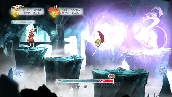 Review Child of Light: RPG “Jepang” yang Berbeda! 4 ATB terbagi atas waktu wait dan cast. Wait adalah jeda hingga Anda bisa memberikan perintah, sementara waktu Cast mengindikasikan jeda hingga perintah tersebut dieksekusi. Baik karakter utama Anda maupun musuh yang Anda hadapi akan berbagi mekanik sama, yang bisa dimanfaatkan untuk keuntungan strategi tertentu.