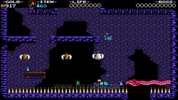 Review Shovel Knight: Mesin Waktu ke Tahun 1990! 3 Beberapa desain level terasa sangat absurd, yang seolah didesain memang untuk memastikan Anda tewas dengan cepat.