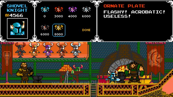 Review Shovel Knight: Mesin Waktu ke Tahun 1990! 7 Uang menjadi sangat penting karena beragam upgrade untuk Shovel Knight yang bisa Anda beli dengannya.