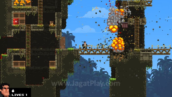 Review Expendabros: Sinergi Film - Game Keren dan GRATIS! 3 Seperti game shoot'em up kebanyakan, intinya tentu saja sama, bergerak ke kanan dan mencapai titik akhir level, sembari memastikan diri selamat dari serangan beragam musuh.