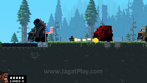 Review Expendabros: Sinergi Film - Game Keren dan GRATIS! 9 Tidak hanya sekedar tamplian, masing-masing karakter ini hadir dengan jenis senjata api dan bomb yang berbeda satu sama lain, yang tentu berakhir pada kemampuan desktruktif yang juga bervariasi.