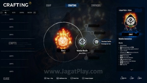 Daya tarik utama Lichdom ada pada kebebasan Anda untuk menciptakan serangna magic Anda sendiri. Di sepanjang perjalanan, Anda akan menemukan begitu banyak loot yang bisa Anda kombinasikan. 