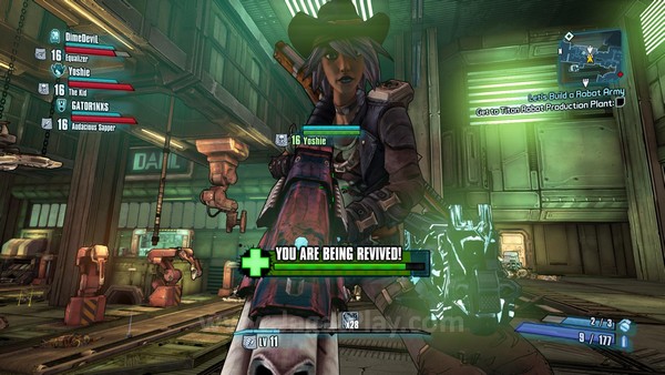 Review Borderlands – The Pre-Sequel: Hanya Sedikit Berbeda! 3 Tidak hanya loot yang lebih baik atau progress cerita yang lebih cepat, mode multiplayer juga memungkinkan Anda mengenal kepribadian setiap karakter The Pre Sequel ini dengan lebih baik. Kapan lagi Anda bisa mendengar sumpah serapah Nisha yang terdengar merdu dengan ekstra sensor di dalamnya?