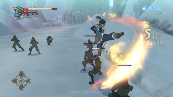 Review The Legend of Korra: Kekecewaan Berat Para Fans! 4 Yang membuat game ini unik? Tentu saja kemampuan Korra untuk menguasai dan menggunakan keempat elemen yang berbeda-beda. Sayangnya Anda tidak akan bisa menggunakan mereka sekaligus sejak awal permainan. Sesuai cerita yang diusung, Anda akan membukanya satu per satu sesuai progress cerita.