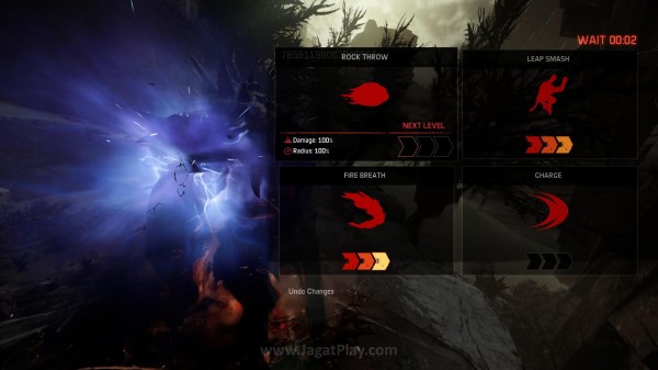 Menjajal Evolve – Big Alpha: Potensial Tetapi Rapuh! 4 Berevolusi dan Anda akan mendapatkan tiga ekstra skill point untuk didistribusikan secara bebas. Berfokus pada satu skill dan memperkuatnya, atau membuka semua skill namun tidak efektif? Semua bergantung pada Anda.