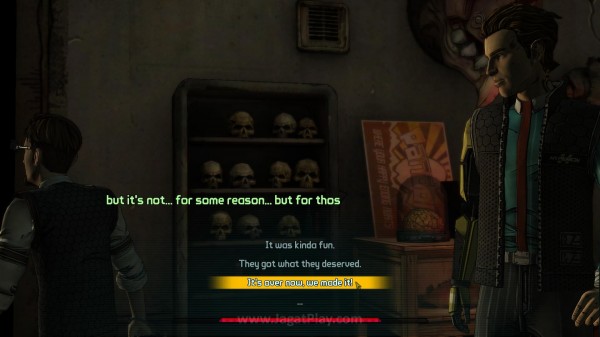 Review Tales from the Borderlands: Sisi Lain Cerita yang Menarik! 1 Seperti halnya game-game racikan Telltale lain seperti The Walking Dead dan Wolf Among Us, Tales from the Borderlands juga sebuah game cerita interaktif - dengan segudang pilihan yang berujung pada konsekuensi cerita tertentu - menciptakan cabang cerita Anda sendiri.