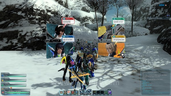 Review Phantasy Star Online 2: Pelindung Jagat Raya Beraksi! 14 Setiap percakapan otomatis dapat diatur dengan chat dan ekspresi karakter
