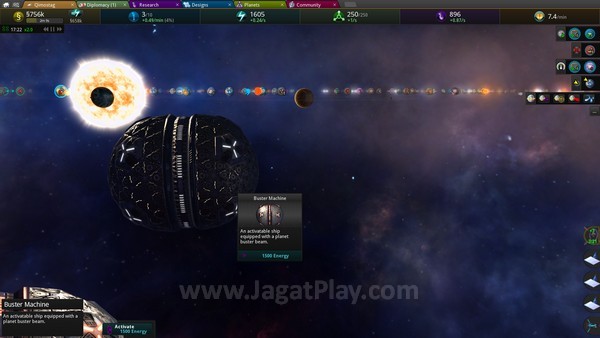 Review Star Ruler 2: Kerajaan Galaksi Berskala Epik! 7 Poin Energy memberi akses untuk membuka relik antariksa