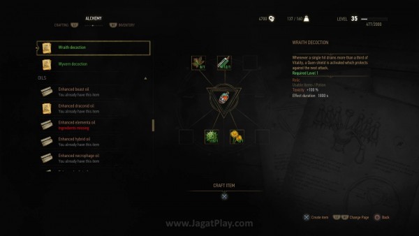 Review The Witcher 3: Pengalaman RPG Tanpa Banding! 14 Oleh karena itu, setiap monster membutuhkan persiapan tersendiri. Lewat Alchemy, Anda bisa