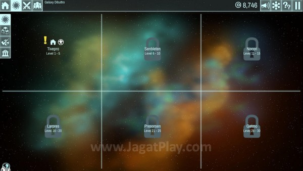 Daerah baru akan terkunci selama Anda belum menyelesaikan misi untuk membukanya