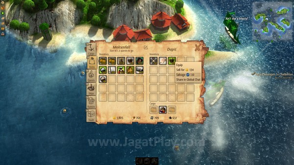 Selain dijual, beberapa perlengkapan dapat ditukar menjadi poin experience!