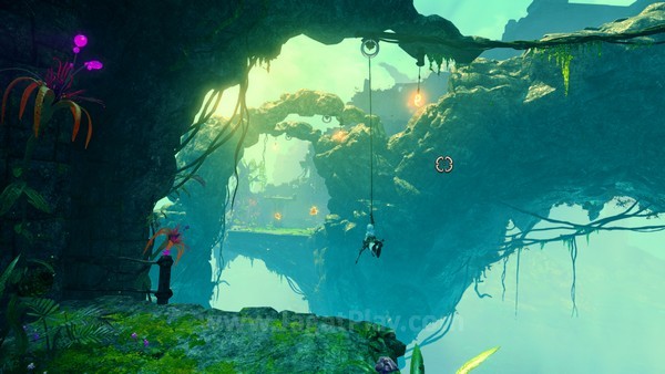 Review Trine 3 - The Artifacts of Power: Puzzle dan Action Berpadu Serasi! 5 Zoya dapat bergelantungan untuk melalui jurang yang dalam