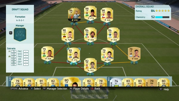 FIFA 16 FUT Online Draft (In Menus)