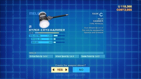 Anda bisa membangun variasi senjata dan menggabungkannya untuk mencari yang terkuat.