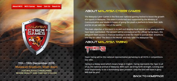 Malaysia Berencana Bangun Tim Nasional DOTA 2 – Taring! 1 Malaysia akan menyelenggarakan Malaysian Cyber Games dengan satu tujuan utama - memilih talenta DOTA 2 terbaik untuk dijadikan sebagai tim nasional.