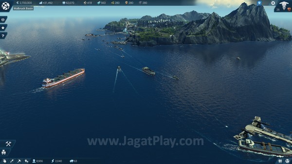 Review Anno 2205: Membangun Tanpa Pusing! 7 Jumlah kapal laut yang terlihat tergantung dari berapa banyak produk yang dieskpor dan impor
