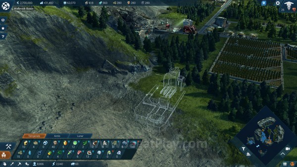 Review Anno 2205: Membangun Tanpa Pusing! 1 Posisi pabrik pengeruk bahan alam ditentukan posisinya dam tidak bisa dibuat di sembarang tempat