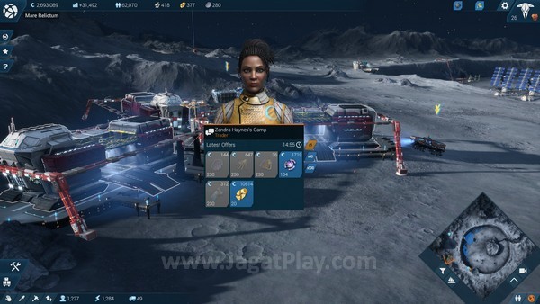 Review Anno 2205: Membangun Tanpa Pusing! 5 Stasiun pihak ketiga dapat ditemukan pada setiap daerah dan menjual bahan baku