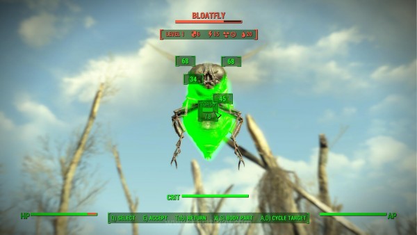 Review Fallout 4: Tak Sefantastis yang Dibayangkan! 12 Tak hanya membuat waktu berjalan lebih lambat, V.A.T.S memungkinkan Anda untuk membidik bagian tubuh tertentu musuh, tentu saja untuk ekstra keuntungan strategis.