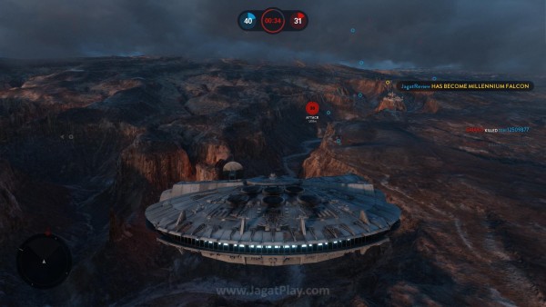 Review Star Wars Battlefront: Konten Tak Sepadan Harga! 18 Kerennya lagi? Sistem hero juga disematkan di sini. Mengumpulkan power up yang sama, Rebels bisa mendapatkan Millenium Falcon sementara Imperial dengan Slave I.
