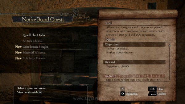 Quest yang dapat ditemukan dalam game ini sangat banyak jumlahnya