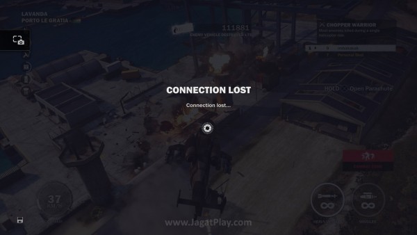 Putus di tengah jalan? Maka game akan secara otomatis terhubung kembali dimana Anda hanya bisa menunggu.