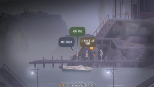 Review Oxenfree: Konsep Unik, Eksekusi Mumpuni! 6 Ada tiga balon reaksi yang muncul yang biasanya bisa memicu respon berbeda-beda. Namun ada satu hal lagi yang sebenarnya bisa Anda lakukan dengan Alex - diam.