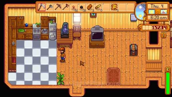 Review Stardew Valley: Kebun, Tarung, Cinta! 7 Upgrade rumah untuk akses menuju fitur baru, seperti dapur yang dapat membuat makanan dengan efek lebih baik