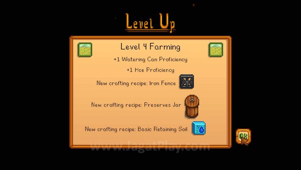 Review Stardew Valley: Kebun, Tarung, Cinta! 8 Kenaikan level perangkat farming dapat memberikan resep crafting baru