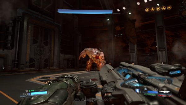 Review DOOM: m/ ! 12 Ia memuat pertarungan boss yang pantas mendapatkan acungan jempol.