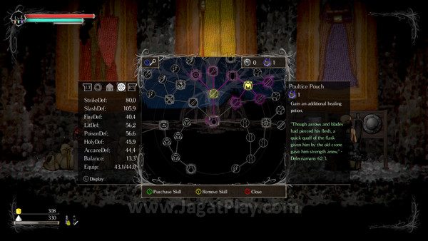 Setelah menaikkan level, gunakan orb untuk membeli skill guna memperkuat karakter