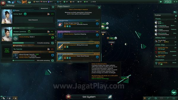 Review Stellaris: Ribet Tapi Memuaskan! 1 Riset teknologi tanpa peneliti akan mengalami penalti waktu penyelesaian