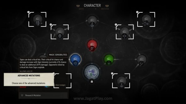 Diaktifkan dengan sejumlah Ability Points dan Mutagen yang spesifik, ia menawarkan buff dan sifat baru untuk Sign Anda.