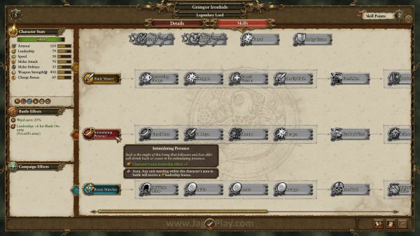 Setiap kali naik level, Lord dan Hero dapat diperkuat dengan mengambil skill baru