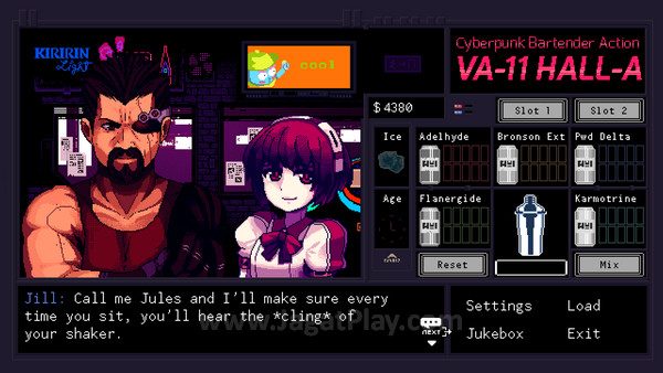 Review VA-11 HALL-A: Cerita Super Menarik! 3 Semakin hari, misteri kehidupan pribadi Jill akan semakin terungkap