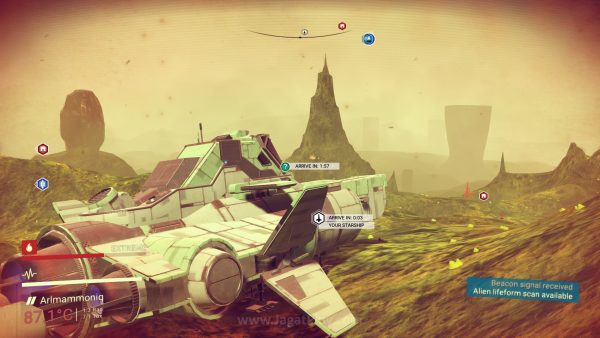 Review No Man’s Sky: Eksekusi Tak Sesuai Ambisi! 5 Tak ada planet yang benar-benar berbeda dan terasa istimewa. Mereka berakhir tak berbeda dengan bongkahan batu raksasa yang bisa Anda singgahi, dan tak lebih.