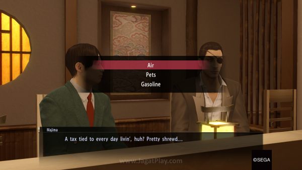 Review Yakuza 0: Serius Tapi Santai! 5 Hingga membahas dan menyarankan perubahan pada sistem pajak Jepang. What??!