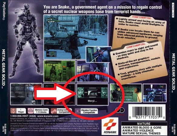 back of the cd case