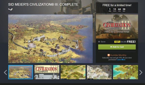 Civilization 3 saat ini bisa diklaim secara cuma-cuma di Humble Bundle!