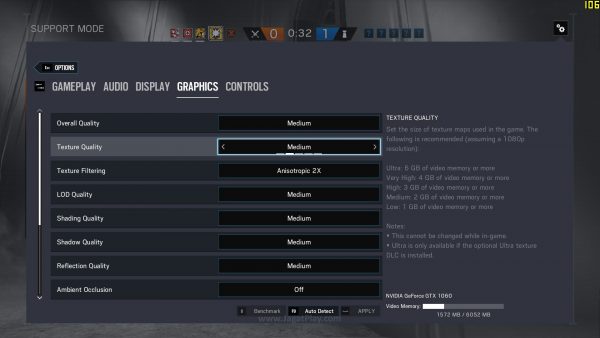Rainbow Six Siege medium 120fps 1