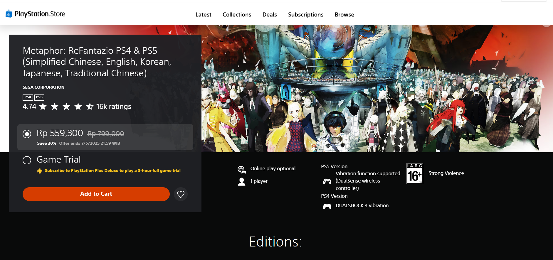 Sega Gelar Golden Week Sale Untuk PlayStation, Diskon Hingga 80% 2 Sega Golden Week Sale 2025