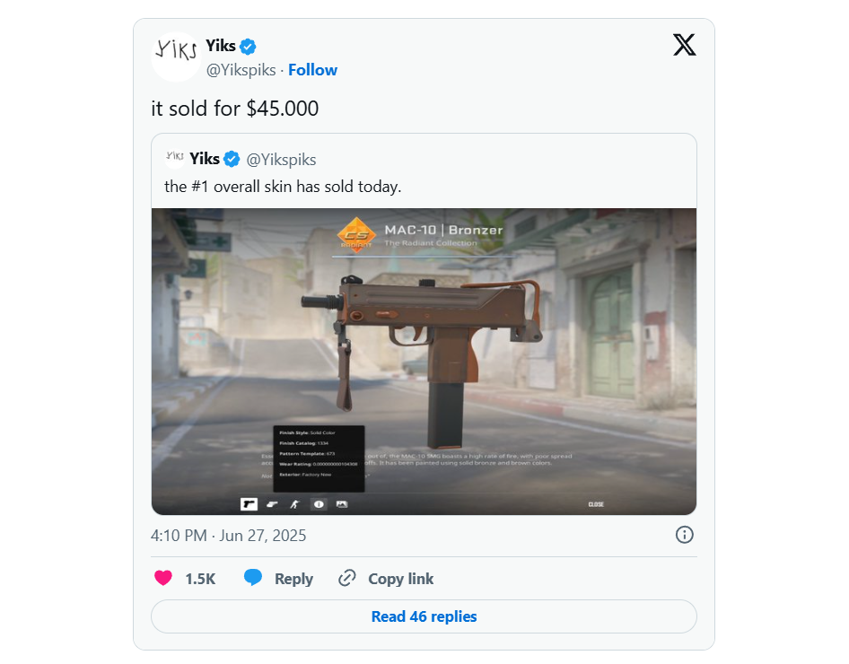 Pemain Counter-Strike 2 Habiskan 700 Juta Rupiah Untuk Skin Senjata Grade Common 1 Counter-Strike 2