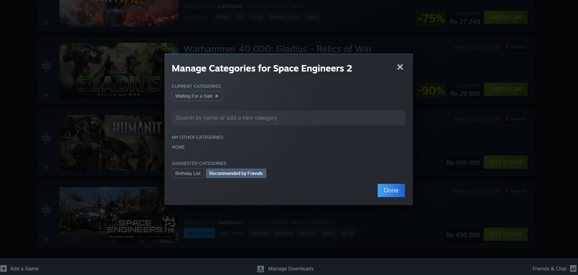 Valve Perbarui Wishlist & Gift Steam Menjadi Lebih Pintar 1 steam valve